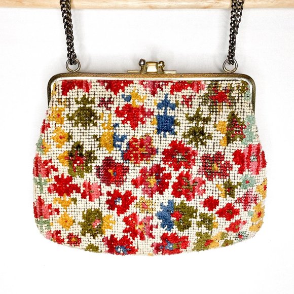 Vintage Floral Tapestry Purse - Picture 1 of 7